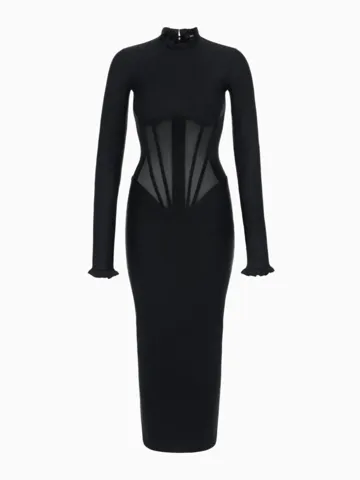 Corset Detail Midi Dresses